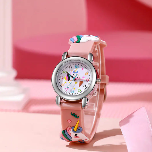 Cartoon Unicorn Children Watches Fashion Colorful boy gril Student and kid Watch Quartz Watch Electronic Watch birthday gift
