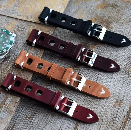 Cowhide Sports Watch Band Accessories for Breathability