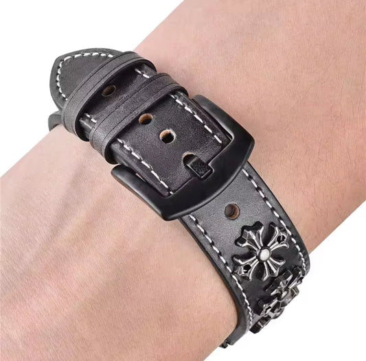 Bracelet Band For Apple Watch Leather Strap Sports loop For iWatch Series 9 8 7 6 5 4 Correa Belt
